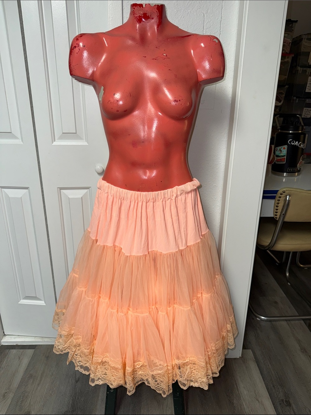 Vintage Malco Modes tiered ruffle skirt